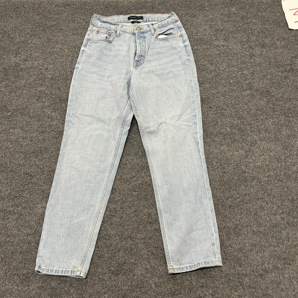 Aeropostale Jeans Womens Size 6 Light Wash Denim High Waisted Mom Jean Relaxed